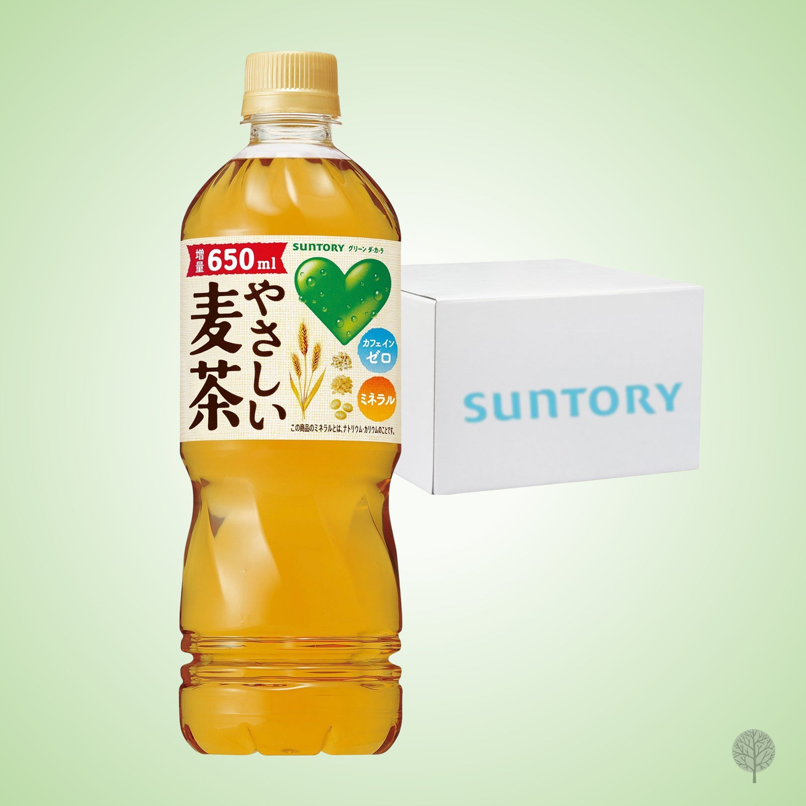 Green Da.Ka.Ra Yasashii Mugicha - 650ml X 24 btl Carton